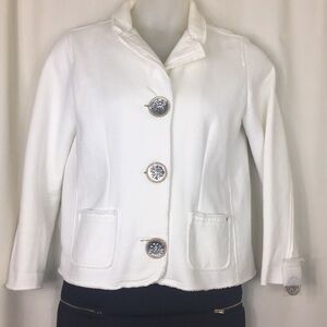 Neon Buddha, White Jacket, Size M. Preloved.